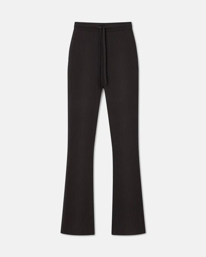 Nanushka Bottoms Women Cornelie RibbedKnit Pants Dark Brown