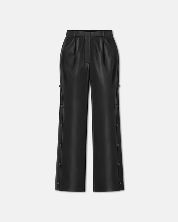 Nanushka Bottoms Women Felina Okobor AltLeather SlimLeg Pants Black