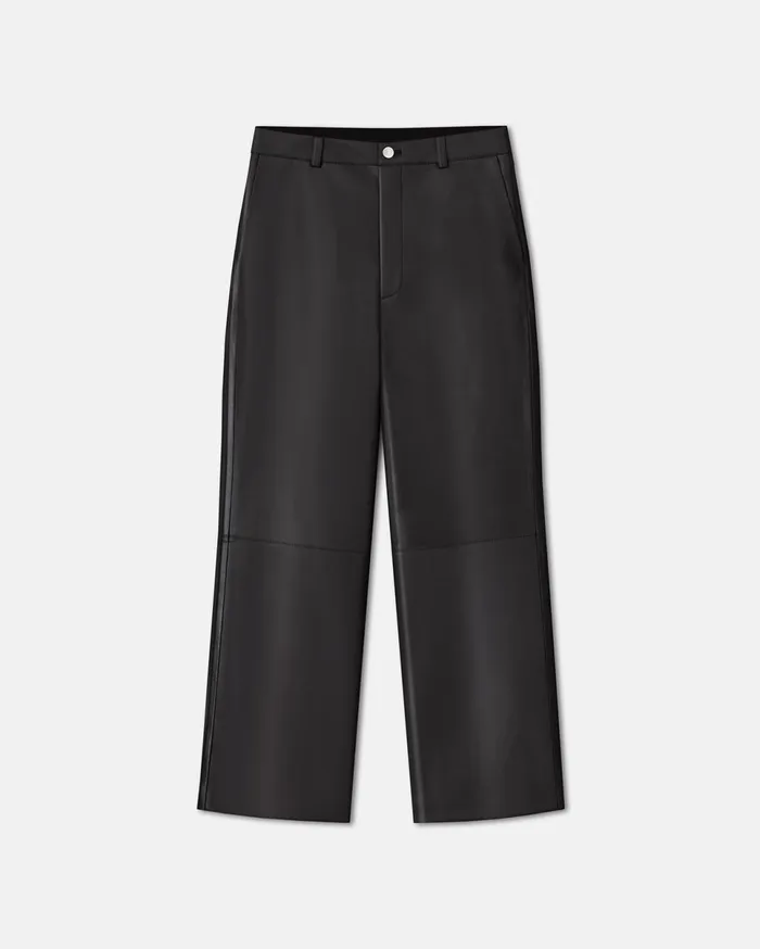 Nanushka Bottoms Women Vidia Regenerated Leather StraightLeg Pants Black