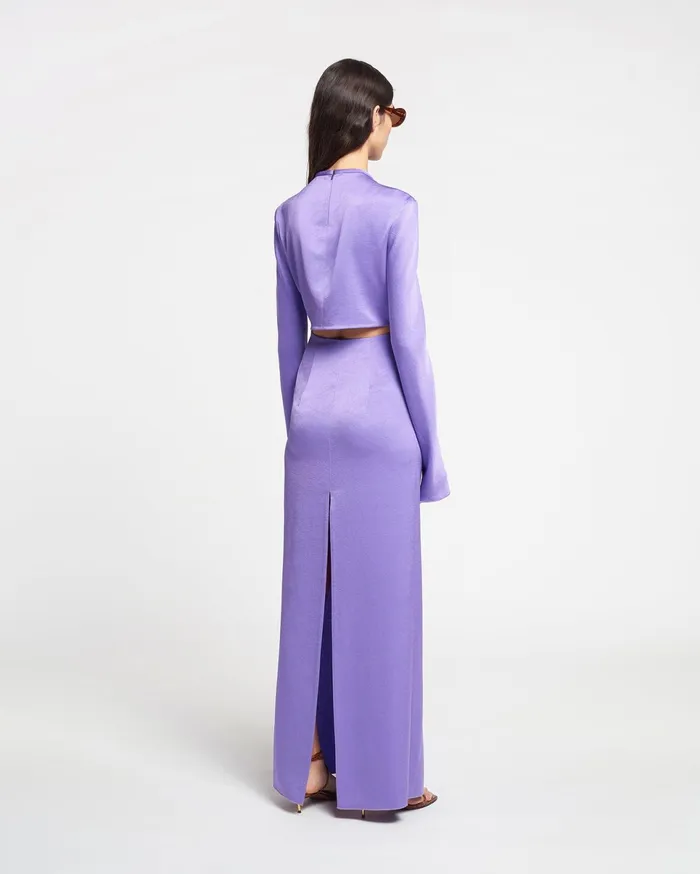 Nanushka Dresses Women Bonno CutOut CrispSatin Maxi Dress Iris