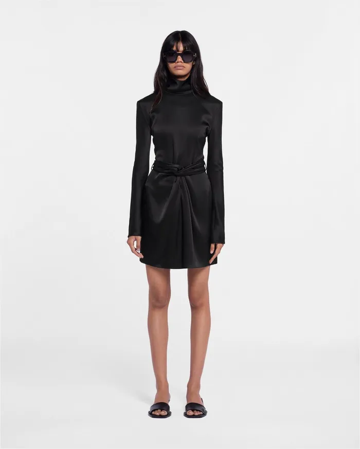 Nanushka Dresses Women Charon Slip Satin Mini Dress Black