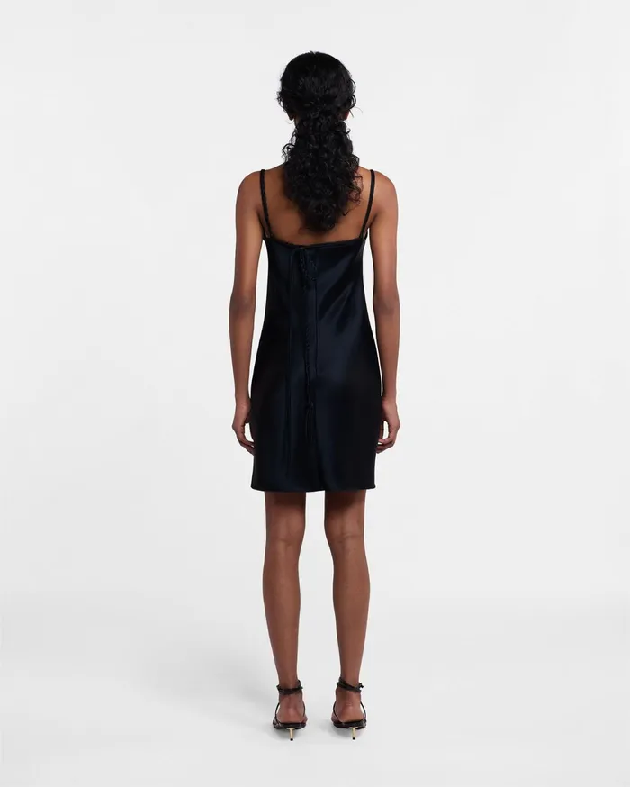 Nanushka Dresses Women Merva Slip Satin Mini Dress Black