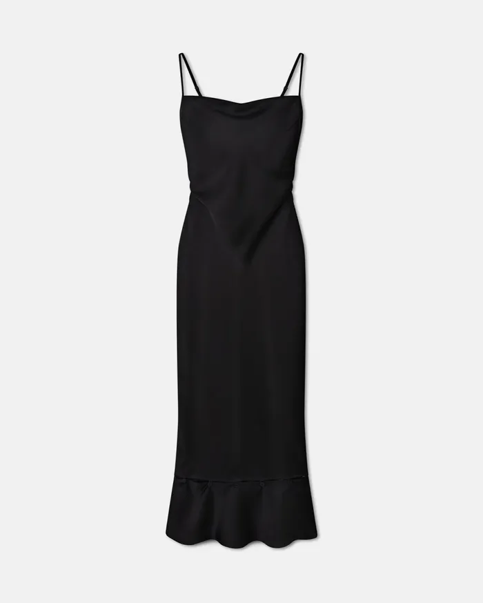 Nanushka Dresses Women Renny Slip Satin Maxi Dress Black