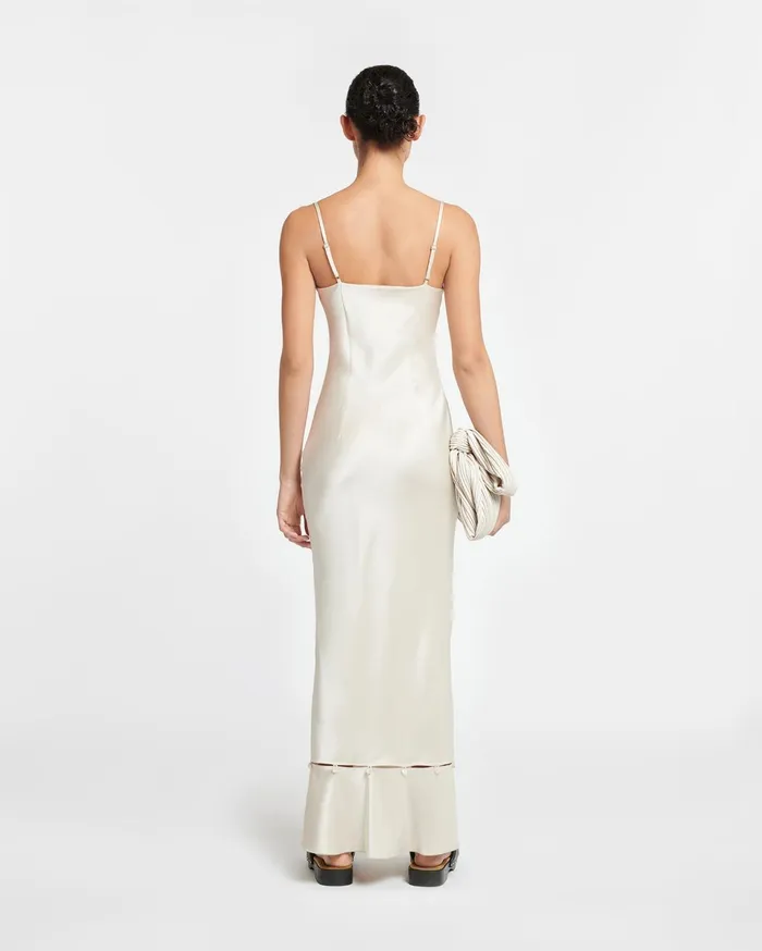Nanushka Dresses Women Renny Slip Satin Maxi Dress Creme