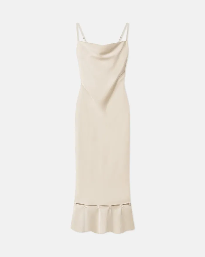 Nanushka Dresses Women Renny Slip Satin Maxi Dress Creme