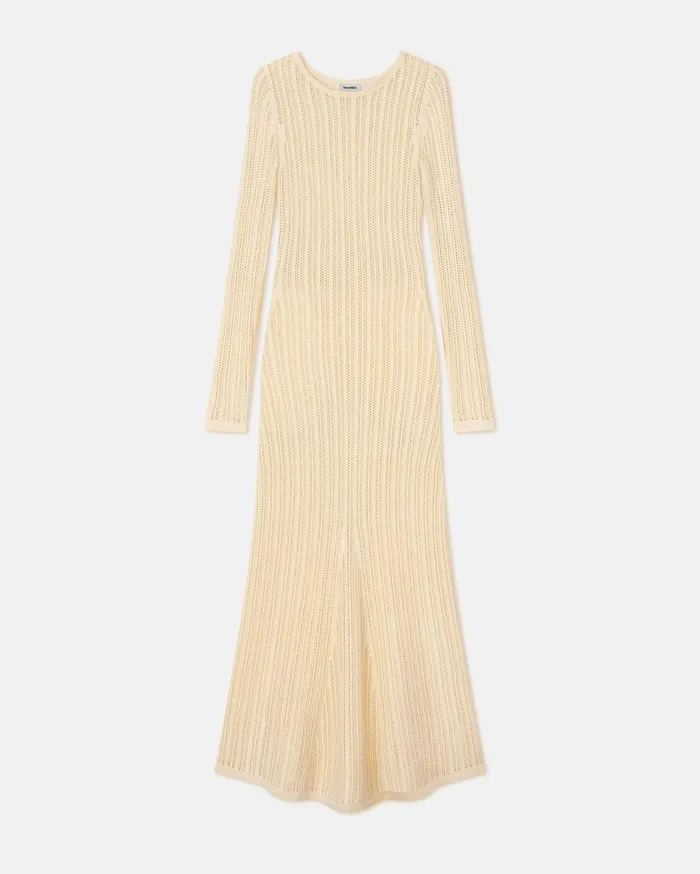 Nanushka Dresses Women Valene Crochet Maxi Dress Creme