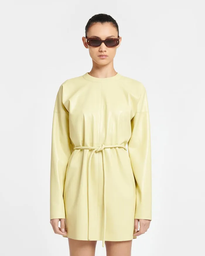 Nanushka Dresses Women Vanessa Okobor AltLeather Mini Dress Lemongrass