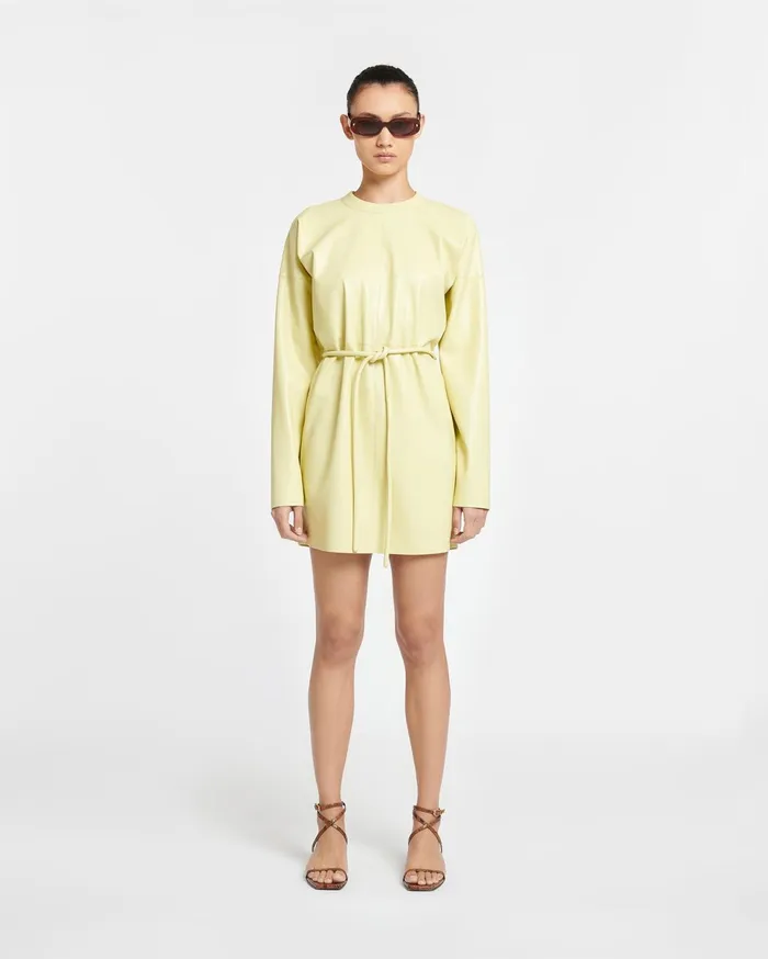 Nanushka Dresses Women Vanessa Okobor AltLeather Mini Dress Lemongrass