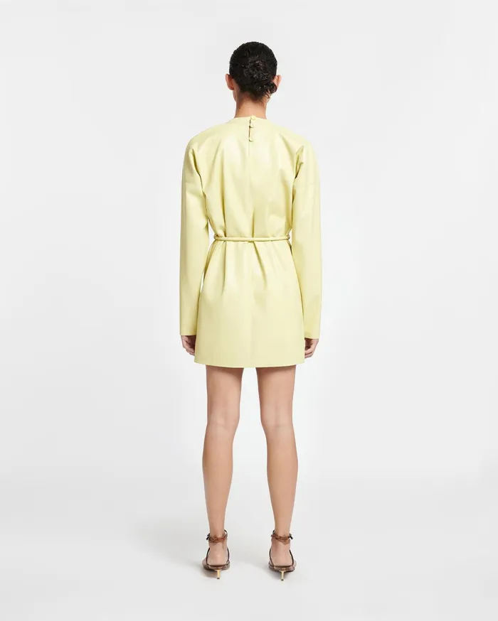 Nanushka Dresses Women Vanessa Okobor AltLeather Mini Dress Lemongrass