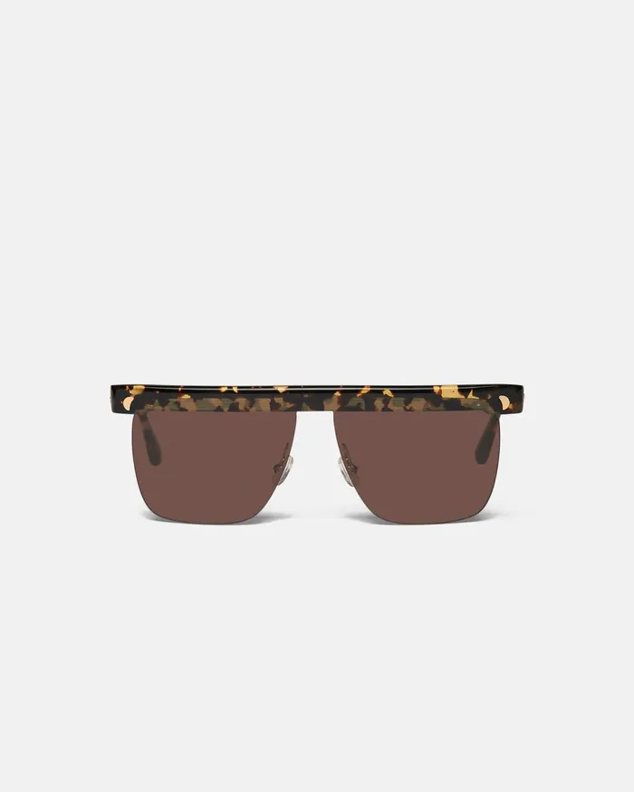 Nanushka Eyewear MenWomen Rigel SquareFrame Sunglasses Brown Eyewear
