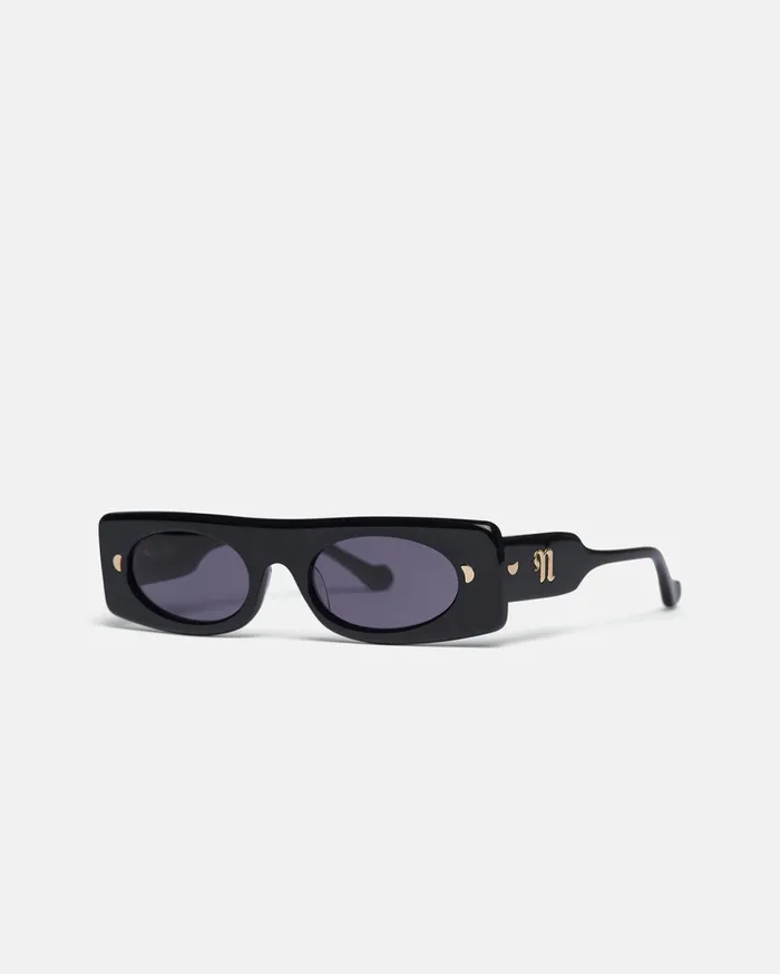 Nanushka Eyewear MenWomen Ruthie BioPlastic Visor Sunglasses Black