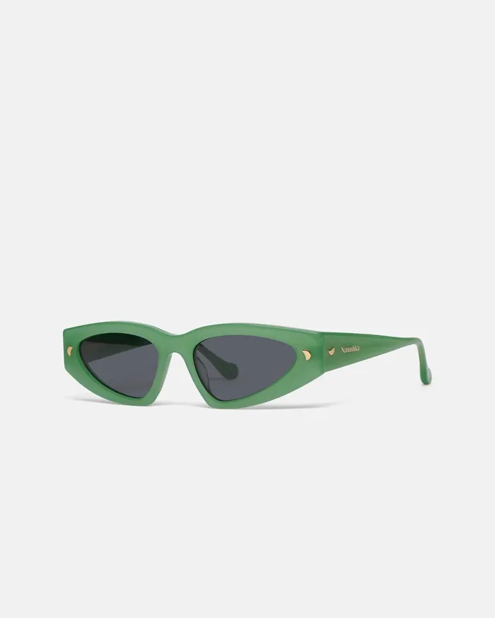 Nanushka Eyewear Women Crista BioPlastic DFrame Sunglasses Green