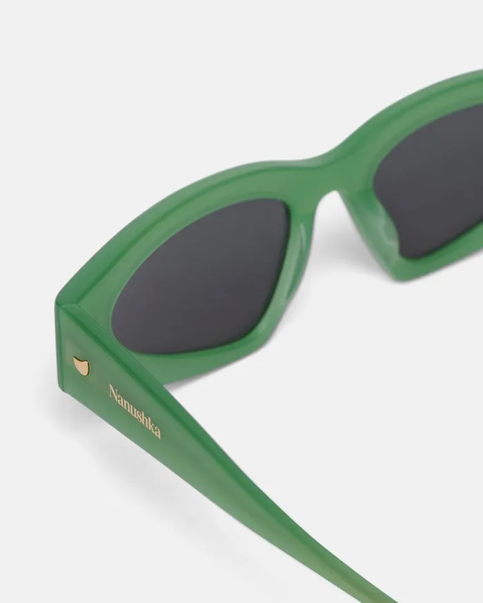 Nanushka Eyewear Women Crista BioPlastic DFrame Sunglasses Green