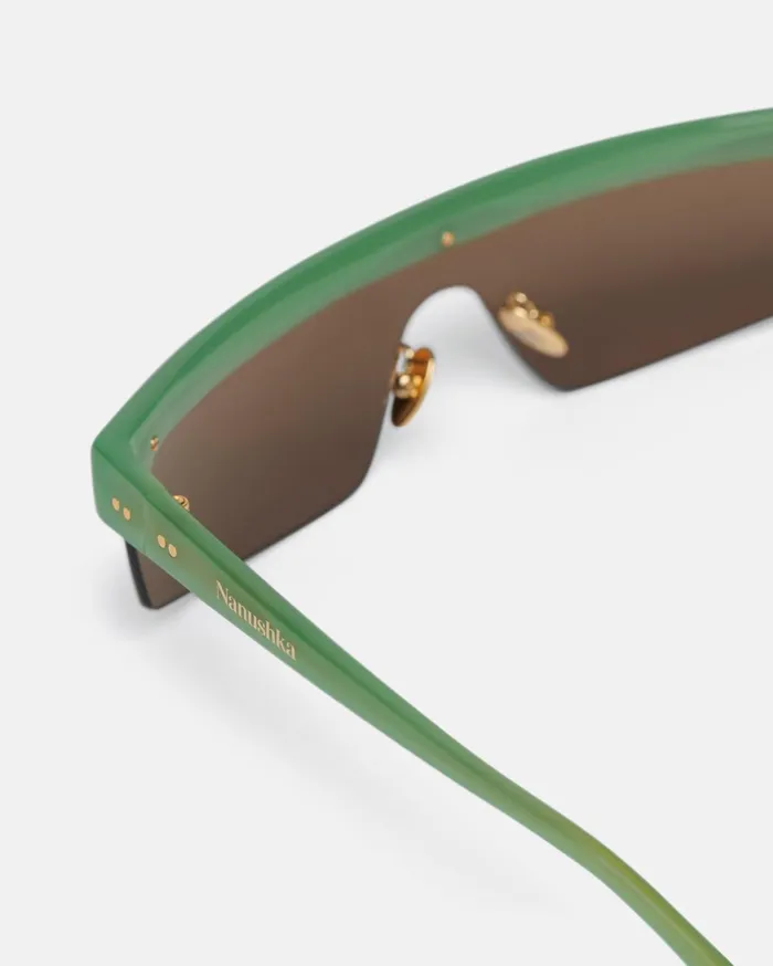 Nanushka Eyewear WomenMen Callias BioPlastic Sunglasses Green Eyewear