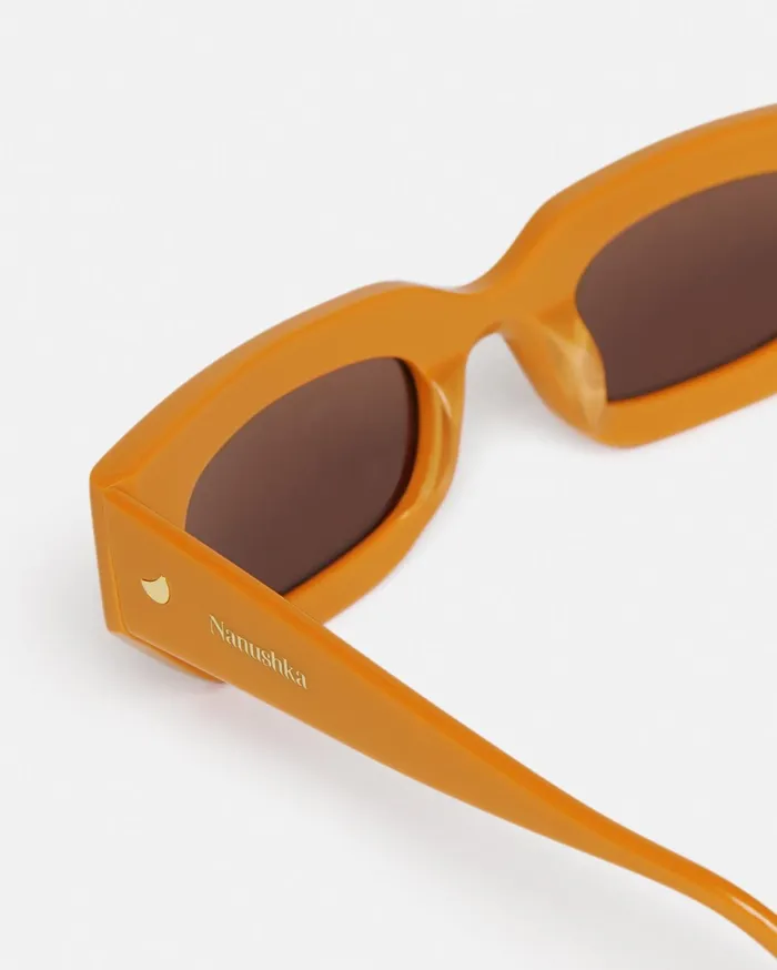 Nanushka Eyewear WomenMen Kadee Bio Plastic DFrame Sunglasses Orange