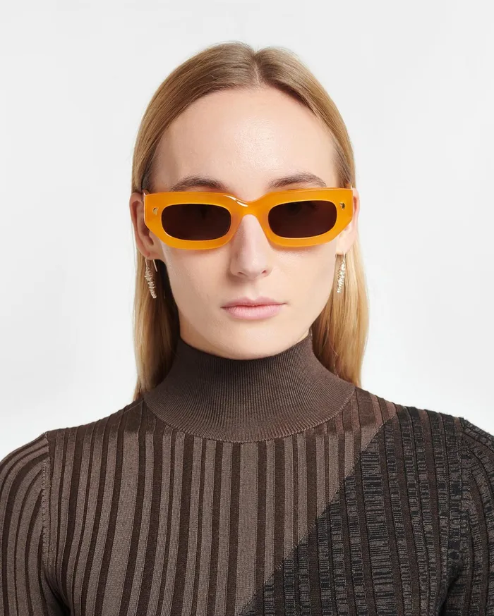 Nanushka Eyewear WomenMen Kadee Bio Plastic DFrame Sunglasses Orange