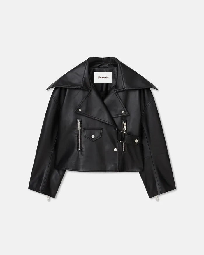 Nanushka Jackets and Blazers Women Ado Regenerated Leather Jacket Black