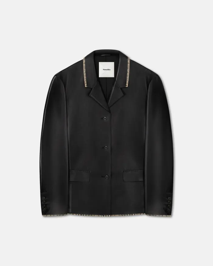 Nanushka Jackets and Blazers Women Dionne Belted Okobor AltLeather Blazer Black