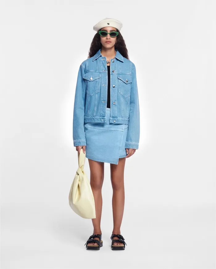 Nanushka Jackets and Blazers Women Maren Denim Jacket Eco Light Wash