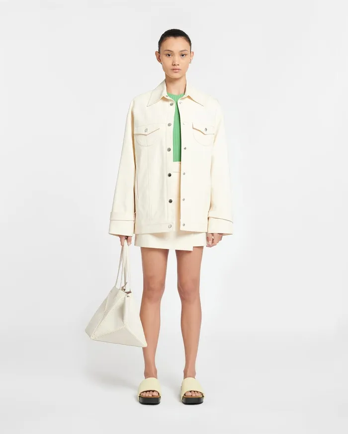 Nanushka Jackets and Blazers Women Varisa Twill Jacket Creme