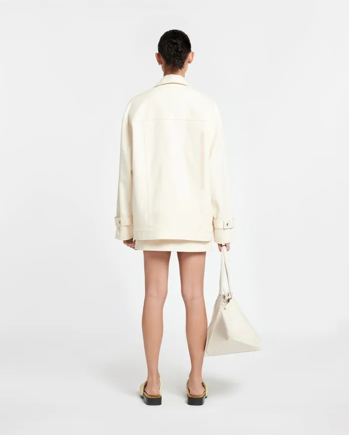 Nanushka Jackets and Blazers Women Varisa Twill Jacket Creme