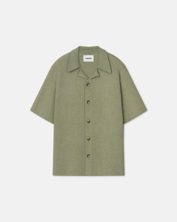 Nanushka Knitwear Men Ziko TerryKnit Shirt Faded Sage