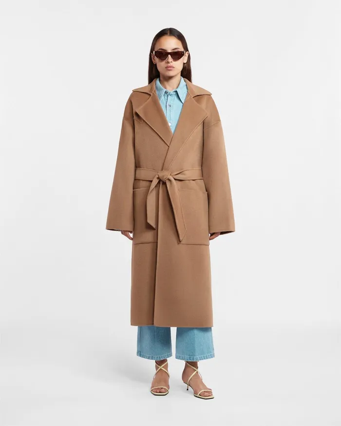 Nanushka Outerwear Women Robe Coat Camel