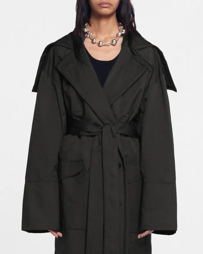 Nanushka Outerwear Women Ruta Tech Parachute Coat Off Off Black