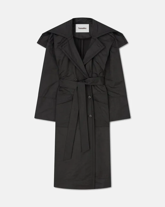 Nanushka Outerwear Women Ruta Tech Parachute Coat Off Off Black