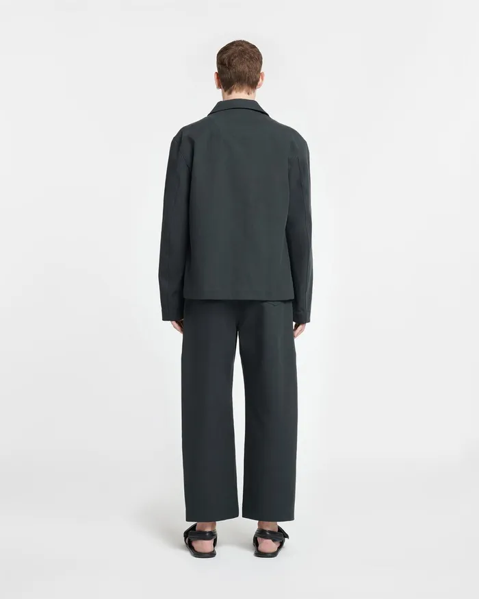 Nanushka Pants Men Ferre Belted Structured Twill Pants Anthracite