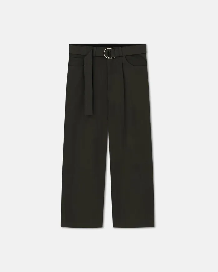Nanushka Pants Men Ferre Belted Structured Twill Pants Anthracite
