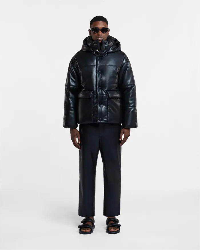 Nanushka Pants Men Jain Okobor AltLeather Relaxed Pants Black
