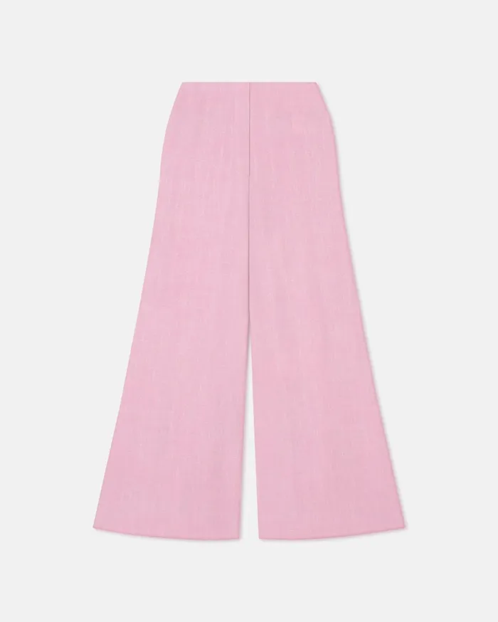 Nanushka Pants Women Charis FlutedLeg Silk Viscose Tweed Pants Orchid