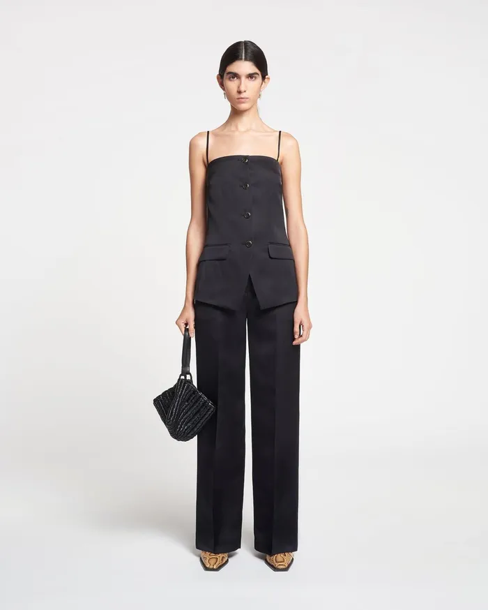 Nanushka Pants Women Lanai Tailored TechSatin Pants Black