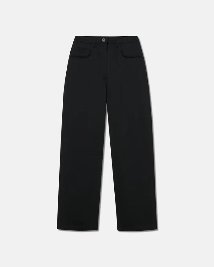 Nanushka Pants Women Wide Leg Satin Pants Black