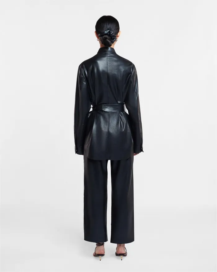 Nanushka Shirts and Blouses Women Artha Okobor AltLeather Shirt Black