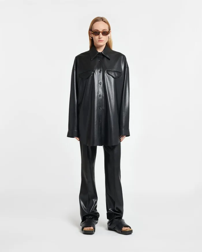 Nanushka Shirts and Blouses Women Kaysa Okobor AltLeather Shirt Black