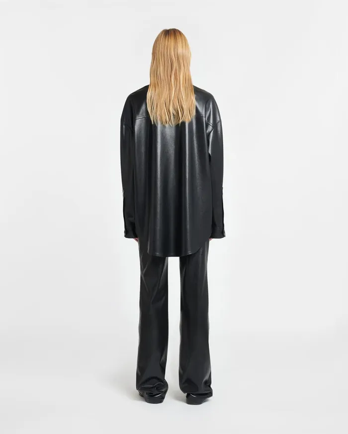 Nanushka Shirts and Blouses Women Kaysa Okobor AltLeather Shirt Black