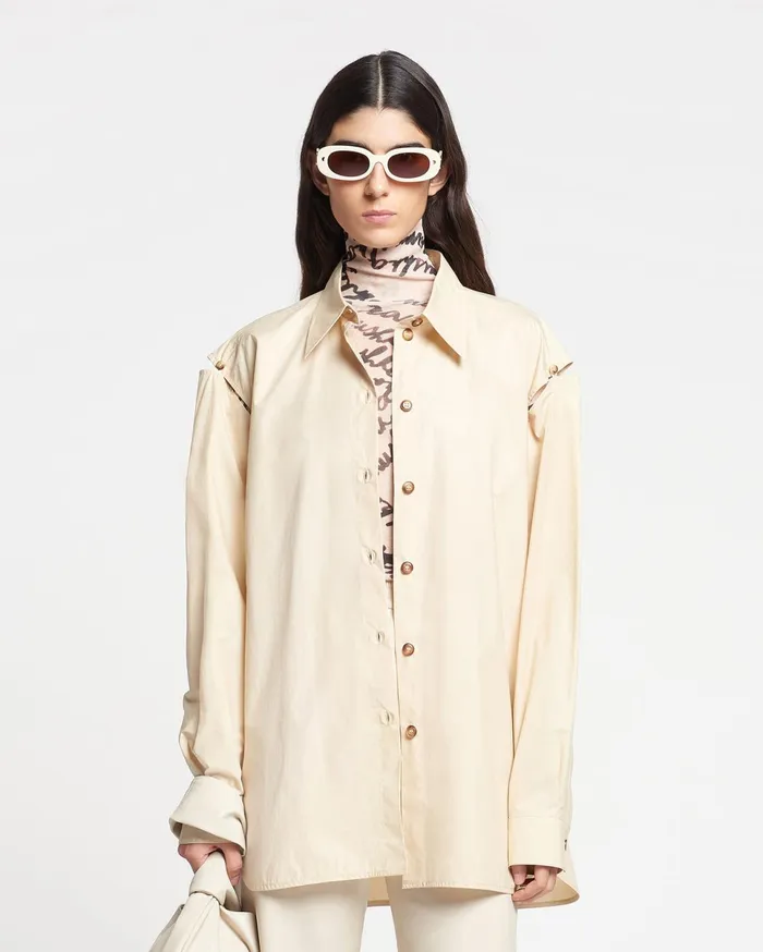 Nanushka Shirts and Blouses Women Weeko Poplin Shirt Beige