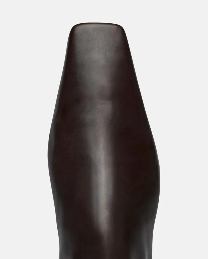 Nanushka Shoes Women Isla Elongated Square Toe Boots Dark Chocolate