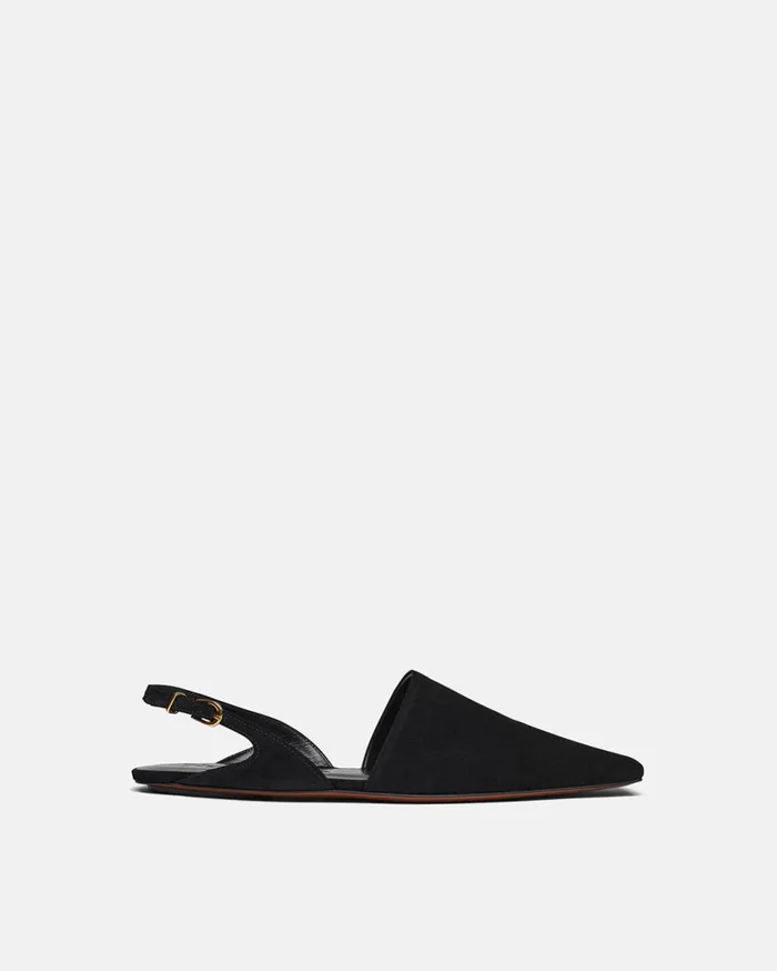 Nanushka Shoes Women Maimu Leather PointToe Flats Black