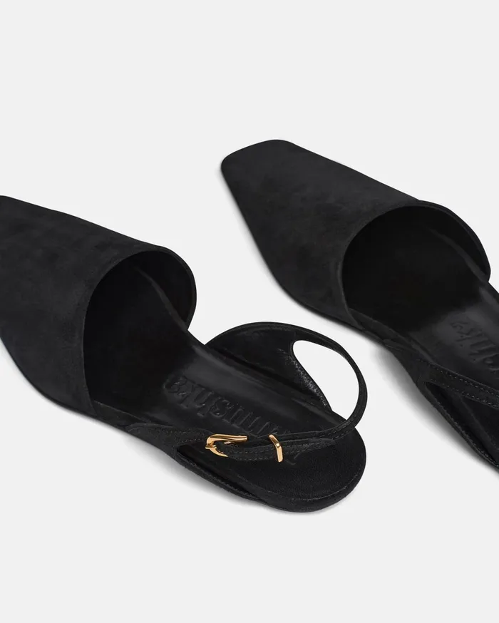 Nanushka Shoes Women Maimu Leather PointToe Flats Black