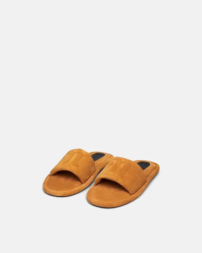 Nanushka Shoes WomenMen Berrington Logo Slides Mustard