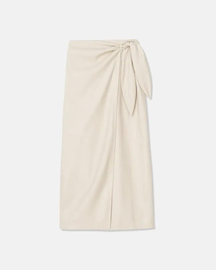 Nanushka Skirts Women Amas Okobor AltLeather Sarong Skirt Creme