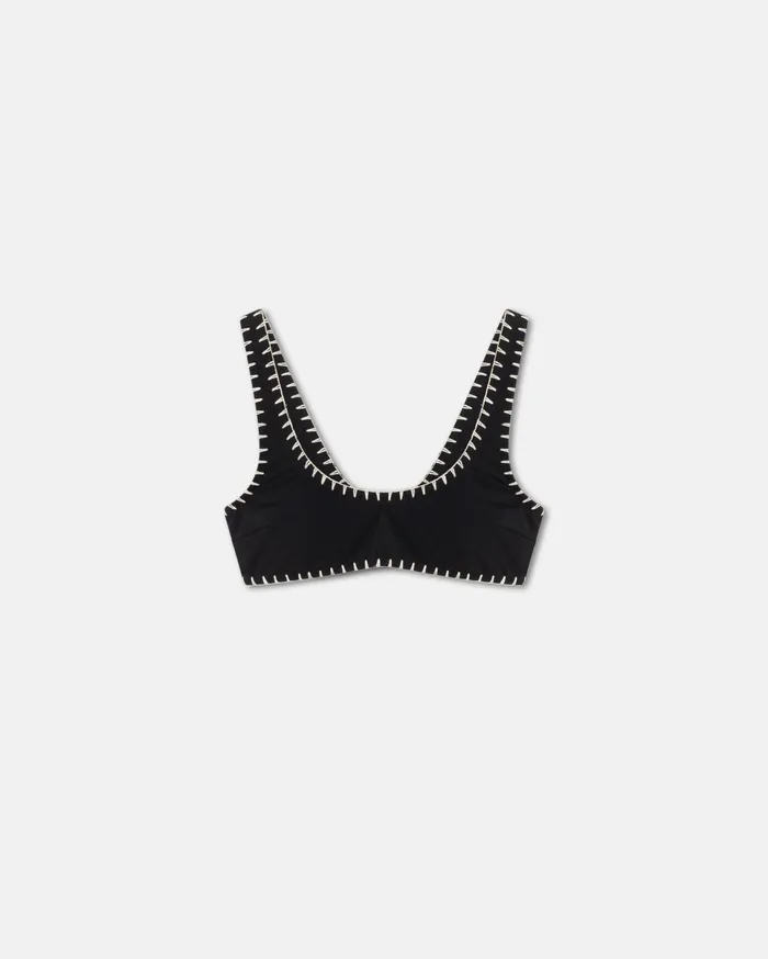 Nanushka Swimwear Women Malti Crochet Bikini Top Black