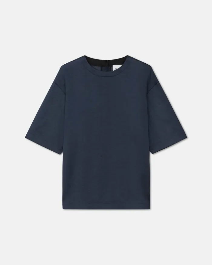 Nanushka TShirts and Vests Men Isaac Slip Satin TShirt Navy