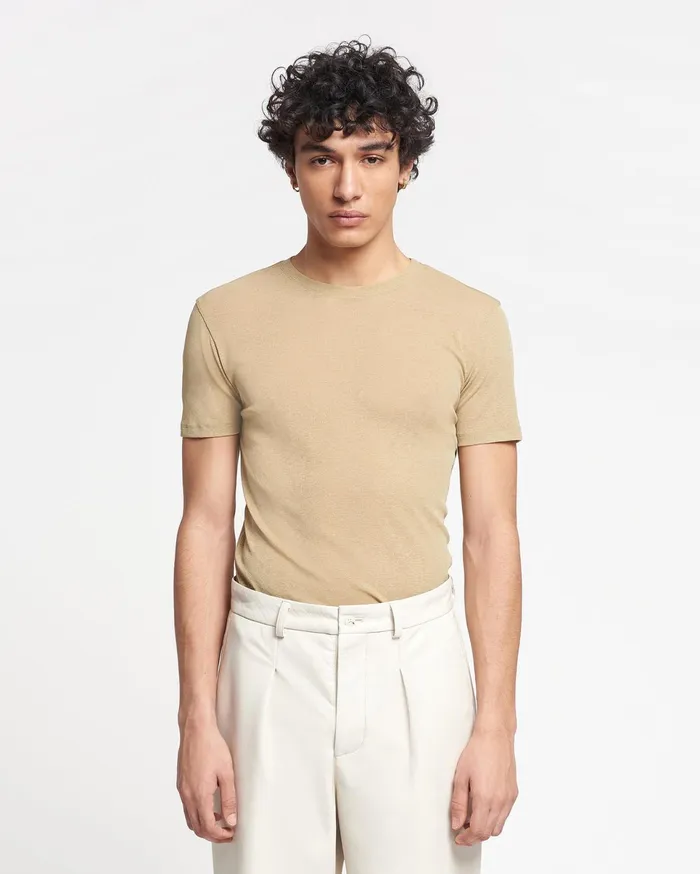 Nanushka TShirts and Vests Men Jenno MeshJersey TShirt Pale Olive