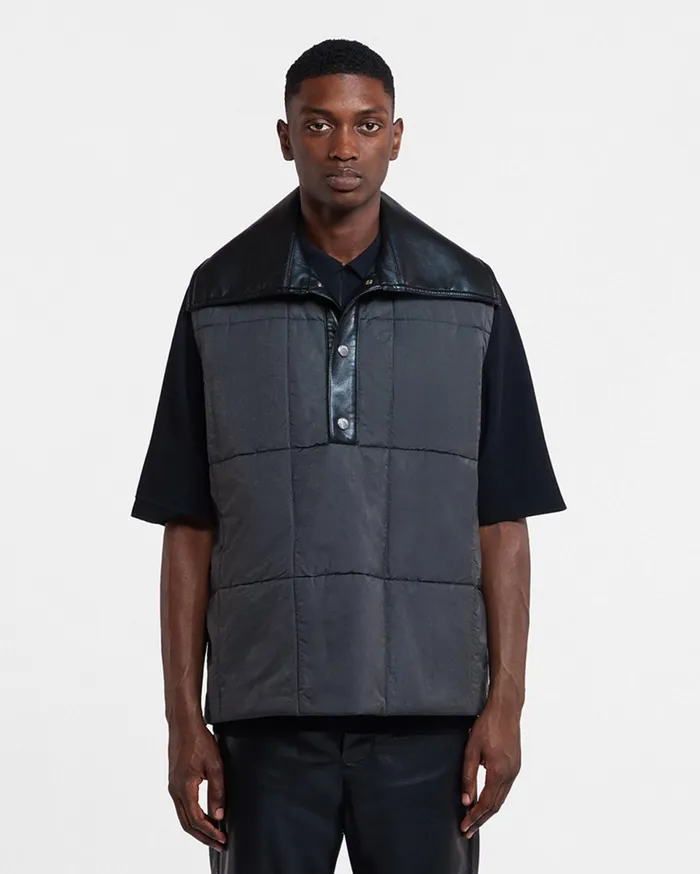 Nanushka TShirts and Vests Men Mael Regenerated Leather Jacket Off Black