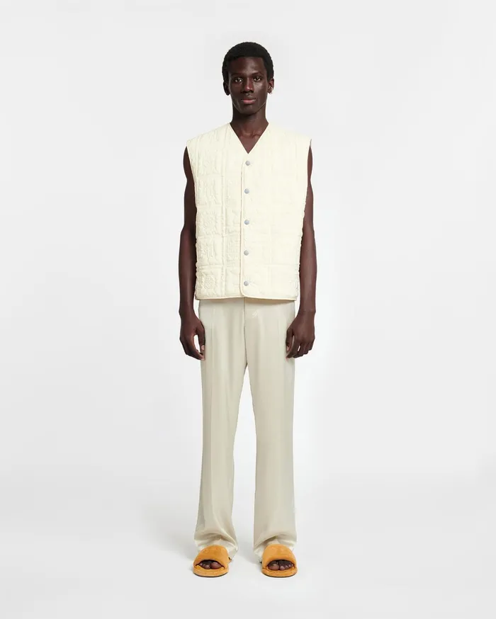 Nanushka TShirts and Vests Men Tymen Quilted Tech Poplin Vest Creme