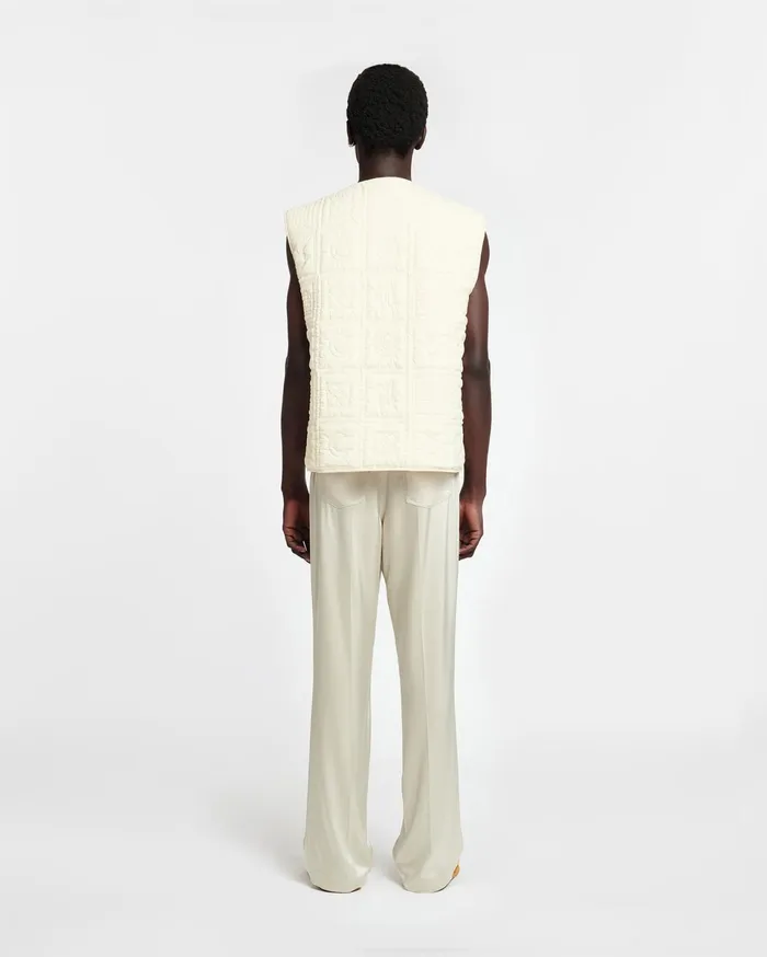 Nanushka TShirts and Vests Men Tymen Quilted Tech Poplin Vest Creme
